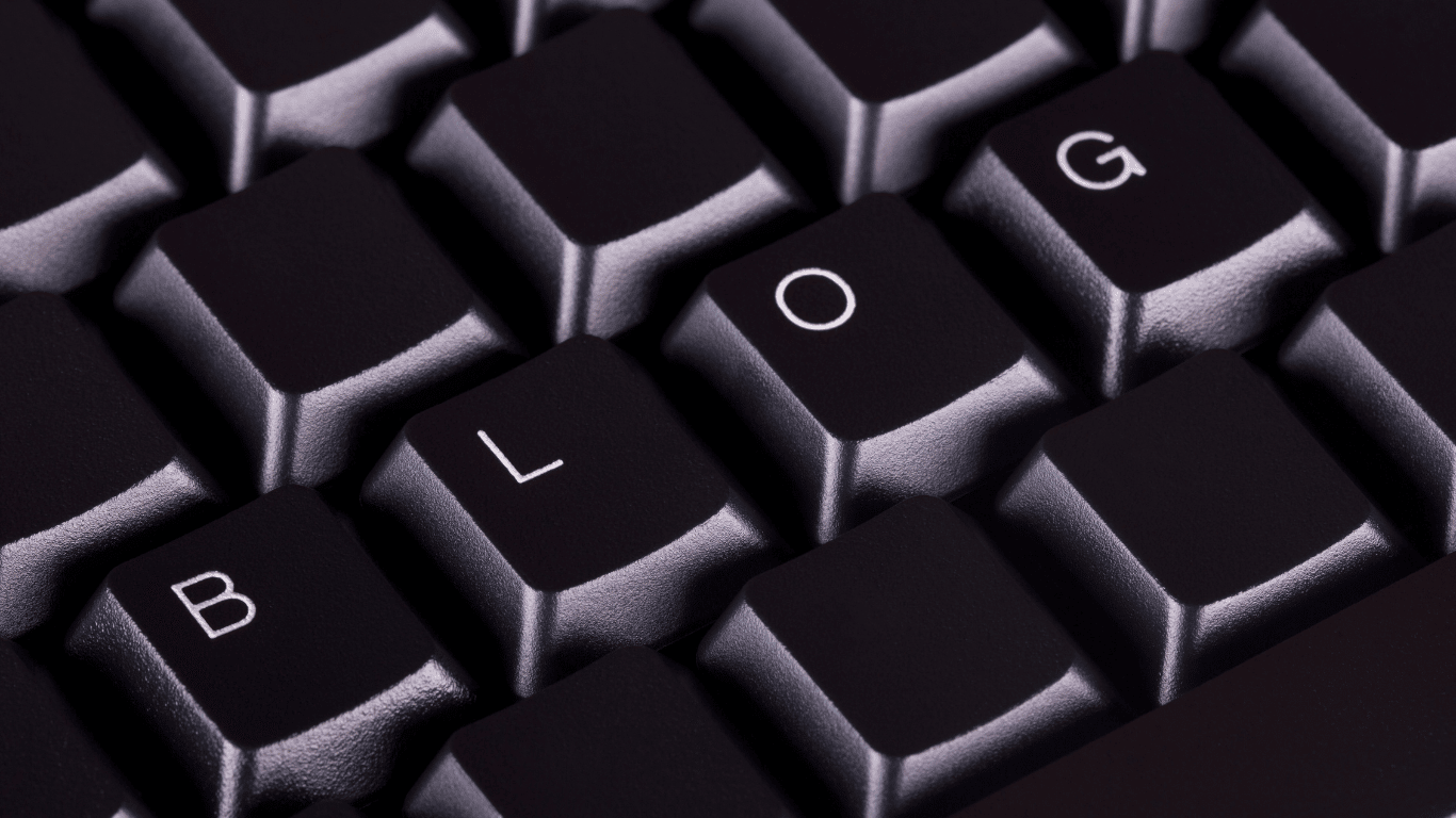 A keyboard with blog spelled out on the keys.